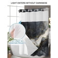 thumbnail image 4 of No Hook Cloth Fabric Shower Curtain with Snap in Liner, Marble Waterproof Shower Curtains Set with See Through Top Window, Black Grey Modern Luxury Gold Bath Curtains Shower 66"x72", 4 of 6
