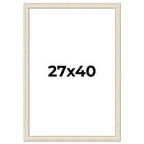 27x40 Frame White Real Wood Movie Poster Frame Width 1.75 inches | Interior Frame Depth 0.5 inches