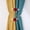 Red, variant on 2 Pieces Fabric Flower Pearl French Light Luxury Curtain Straps - Elegant Curtain Tie Backs for Easy Opening and Closing, Compatible with Sheer Blackout Linen Velvet Curtains