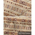 thumbnail image 6 of Southwest Brown Linen Curtain Valance for Bedroom/Bathroom/Kitchen/Office/Living/Dining Room Windows,Geometric Oriental Gradual Boho Tribal Pocket Topper Drapes Decorative Cafe Drapery Panel 42x18, 6 of 6