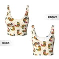 thumbnail image 3 of Sikiie Boho Chicken Print Strappy Sports Bra for Women Padded Push Up Sports Bra Athletic Running Sports Bra Workout Bra Yoga Bra, 3 of 5