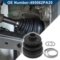 thumbnail image 3 of Kit de bota de junta CV No.495062PA20 de Unique Bargains con abrazaderas para Hyundai Santa Fe 2006-2012, bota de junta de velocidad constante interior, goma fuerte y duradera, 1 juego negro, 3 of 7