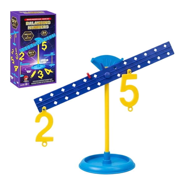 SugarBloom Math Balance Scale Educational Toy Set for Kids, Number Recognition & Lever Cognitive Learning, Montessori Early Math Activity Kit