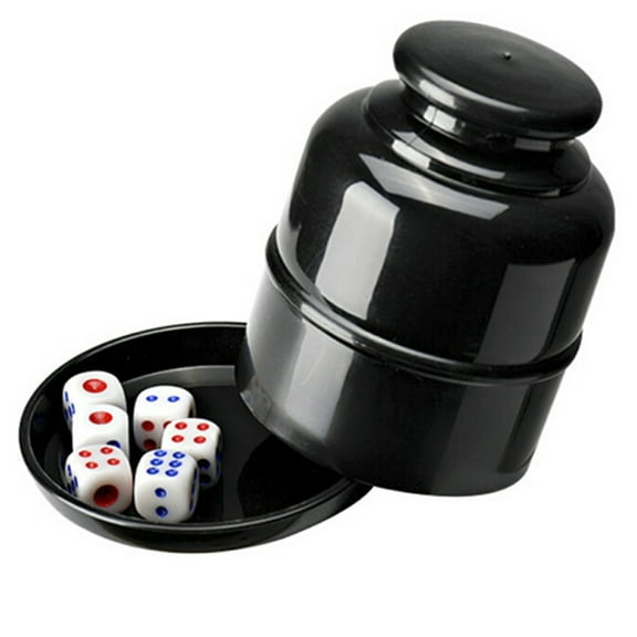 Bar Party Dice Cup Drinking Board Game Gambling Dice Box With 5 D6 Dice