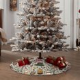 thumbnail image 4 of Xecao Coffee pots cup Pattern Christmas Tree Skirt Round Xmas Tree Mat Base Cover for Holiday Home Decorations-30", 4 of 6