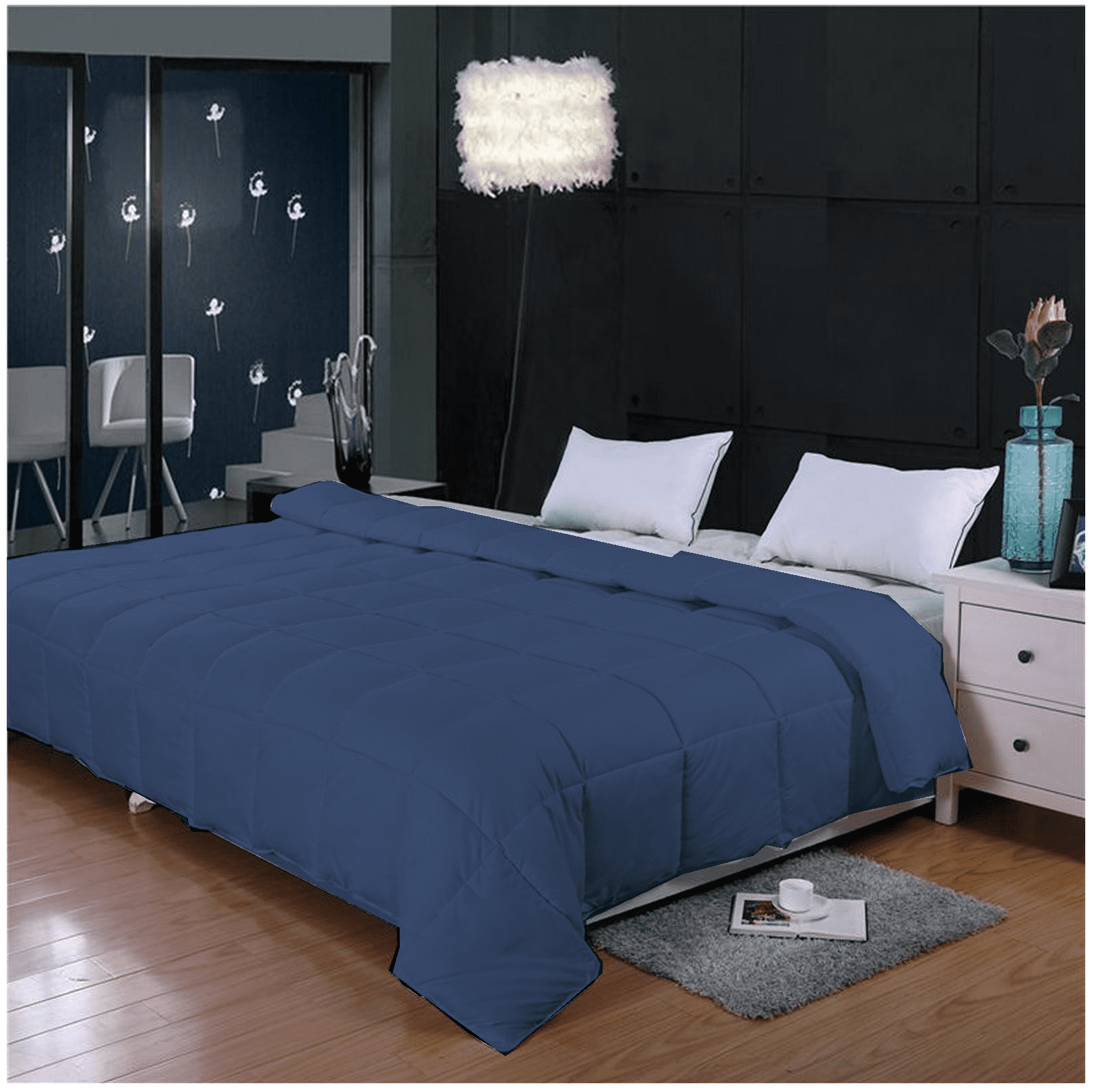 All Season Down Alternative Comforter Super King - 120 x 98-116 oz Fill GrayEagle Bedding Co