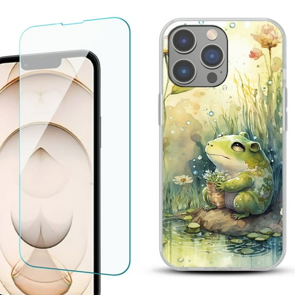 OneToughShield ® for iphone 13 Pro Shockproof Phone Case, with Tempered Glass Screen Protector - Forg