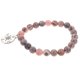 thumbnail image 1 of Compass Shape Pendant Bracelet for Weddings Hand Chain Pink Agate Closure Decorative 1Set, 1 of 4
