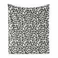 thumbnail image 1 of Modern Soft Flannel Fleece Throw Blanket, Music Notes in Sketch Style Doodle Murky Distressed Hand Drawn Lines Image, Cozy Plush for Indoor and Outdoor Use, 70" x 90", Black White, by Ambesonne, 1 of 6