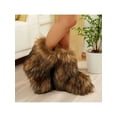 thumbnail image 6 of Women's Faux fur Boot Furry Fluffy Short Snow Boot Mid-Calf Boots Warm Comfortable Outdoor Flat Shoes, 6 of 7