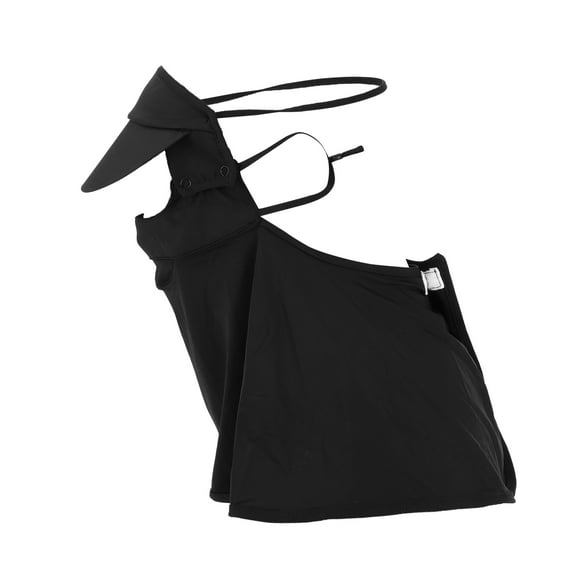 Unique Bargains 11.81" Full Face Mask Brim Design Neck Cover Sun UV Protection Black