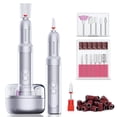 thumbnail image 1 of JESWO 12 en 1 Drill para U&ntilde;as El&eacute;ctricas Profesional, Pulidora para U&ntilde;as Recargable Ajustable de 6 Velocidades con Bandas de Lijado, Esmeril para U&ntilde;as para, 1 of 6