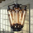 thumbnail image 5 of Retro Industrial Ceiling Light Rustic Steampunk Chandelier Cage Pendant Lamp Without Bulb, 5 of 11
