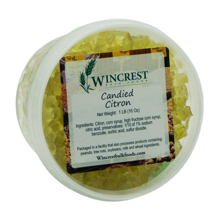 WinCrest Candied Diced Citron ~ Glazed Fruit ~ 1 Pound Tub