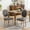 Dark Gray, variant on French Style Dining Chairs Set of 2, Farmhouse Dining Chairs with Round Back and Solid Wood Legs, Oval Side Chairs with Nailhead Trim & Buckle Decoration (Black)