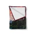 thumbnail image 2 of Outdoor Soft Flannel Fleece Blanket, Lake Forest Mountains National Park Slovakia Europe Dramatic Overcrast Sky Idyllic, Cozy Plush for Indoor and Outdoor Use, 50" x 60", Multicolor, by Ambesonne, 2 of 6