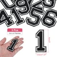 thumbnail image 2 of Uxcell 3 Pcs Iron on Number Patches, 3 Inch Embroidered Patches(Number 1, Black), 2 of 6