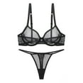 thumbnail image 1 of Varsbaby Women's See Through Underwire Bra and G-String Lingerie Set, 1 of 5