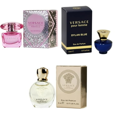 Versace Bright Crystal Absolu EDP, Dylan Blue Femme EDP, Eros Women EDP  - 5ml 3PK Kit