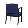 thumbnail image 3 of Pemberly Row Chaise d'Invité pour Salle d'Attente de Réception / Acier Noir / Bleu, 3 of 3
