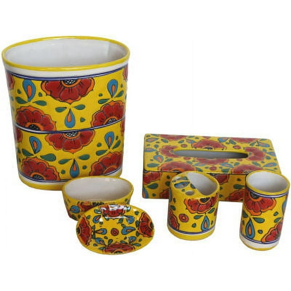Canary Talavera Ceramic Bathroom Set