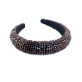 thumbnail image 1 of Qarigey Diademas con cuentas de cristal con purpurina, tocado de punto Flexible para el cabello, tocado para mujer, fiesta, colorido brillante Accesorio para el cabello Violeta Qarigey AP010971-03B, 1 of 5