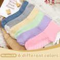 thumbnail image 2 of GIRACOA 6 Pairs Non Slip Hospital Socks for Women, Cozy Fuzzy Slipper Socks with Grip for Women Gifts, 2 of 7