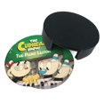 thumbnail image 3 of The Cuphead Show Piano Round Coaster Set Of 6 Tabletop Protection Mats Leather Drink Cup Coasters Kitchen Coffee Decor, 3 of 8