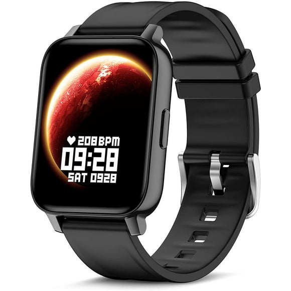 Smart Watches for Women and Men, Smart Watch for Android Phones, 1.69" Full Touch Screen Fitness Tracker, Smart Watch with Blood Pressure Monitor, Smart Watch for iPhone and Android Compatible Black