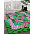 thumbnail image 2 of Ahgly Company Indoor Square Patterned Green Abstract Area Rugs, 8' Square, 2 of 6