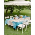 thumbnail image 4 of Outdoor Tablecloth with Umbrella Hole for Patio/Picnic/Party/Camping, Blue Coastal Waterproof Table Cloth Rectangle Table Cover Washable, Sea Turtle Beach Nautical Seaside Ocean (54"x 80"), 4 of 9