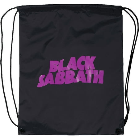 Logo Drawstring Backpack - Purple Logo Drawstring Backpack Black
