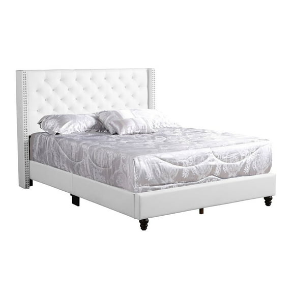 Glory Furniture Julie Queen Bed in White Color