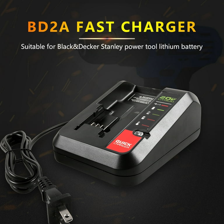 Li-Ion Battery Charger Fast Charge For Stanley Black And Decker