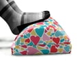 thumbnail image 5 of Hearts Foot Rest, Colorful Hearts for Valentines Day Love Hand Drawn Happiness Joy Theme, Non-Slip Backing Adjustable Ergonomic Memory Foam Leg Support for Office, Multicolor, by Ambesonne, 5 of 5