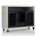 thumbnail image 1 of Furniture of America Raxon Industrial Wood Multi-Storage Buffet in Black, 1 of 7