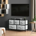 thumbnail image 3 of Sorbus 5 Drawer Storage Chest (Black Frame, White Marble), 3 of 9