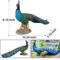 thumbnail image 2 of Holzlrgus Peacock Figurine Realistic Hand Painted Peacock Statue Plastic Bird Figurine Model for Home Decor (Blue), 2 of 6