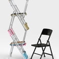 thumbnail image 4 of Miangastore PVC Mini Folding Chair Pink 1Set 5.89X3.69X3.30in, 4 of 8
