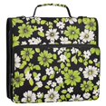 thumbnail image 5 of FORMRS Zipper Binder with Shoulder Strap 2-inch Ring 500 Sheet Capacity File Bag, Green Flower Pattern, 5 of 5
