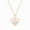 Rose, variant on 10K Yellow Gold Diamond Double Heart Pendant Necklace for Women (1/10 ct), 18?