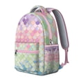 thumbnail image 2 of Geometric School Backpack Abstract Watercolor Boho Design with Rainbow Gradient and Starry Night Ocean Beach Scenery for Students, 2 of 6