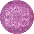 thumbnail image 1 of Ahgly Company Indoor Round Medallion Pink Traditional Area Rugs, 7' Round, 1 of 4