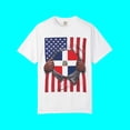 thumbnail image 3 of Dominican Republic Flag + USA Flag Pride T-shirt | Dominican + American Pride 4th Of July | Funny Viral Latino Tees | Unisex - 4 Colors, 3 of 6