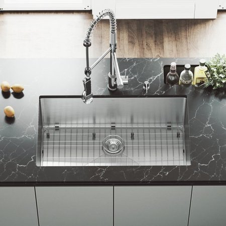 Stainless Steel Sink With Chrome Faucet vigo all in one 32 undermount stainless steel kitchen sink and chrome faucet set walmart com