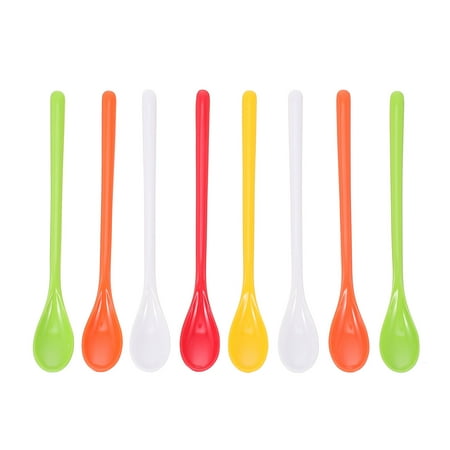 

8pcs Melamine Milk Spoons Mixing Spoons Coffee Spoons Dessert Spoons Home Supplies