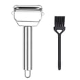 thumbnail image 1 of Cortador de verduras de acero inoxidable duradero con cepillo de limpieza oso de fresa Electrónica, 1 of 3