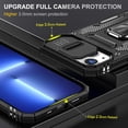 thumbnail image 3 of for iPhone 14 Plus Case with Kickstand with Camera Cover,Military-Grade Protection,Metal Ring Kickstand,Bumper Case for iPhone 14 Plus Case,Black 5-IP14plus-01, 3 of 14