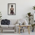 thumbnail image 3 of Stupell Industries Transitional Portrait of Woman in Burgundy Black Floating Frame Canvas Art, 17 x 25, by Petals Prints Design, 3 of 8