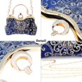 thumbnail image 4 of Evening Bag Beaded Clutch Handbag for Women, Floral Embroidery Rhinestone Vintage Bags for Wedding Prom Bridal Party, 4 of 6